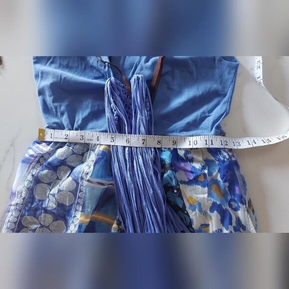 Coastal Cowgirl Dress Fringe Patchwork Boho Midi Mario Serrani Festival Read - Picture 6 of 14